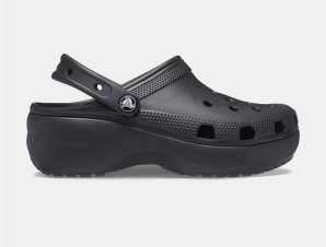 CROCS CLASSIC PLATFORM CLOG ΜΑΥΡΟ