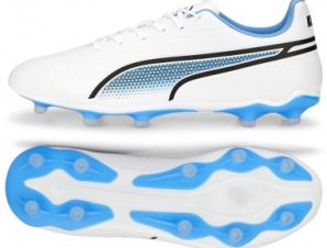 Puma King Match FG/AG 107257-01 Χαμηλά Ποδοσφαιρικά Παπούτσια με Τάπες Λευκά