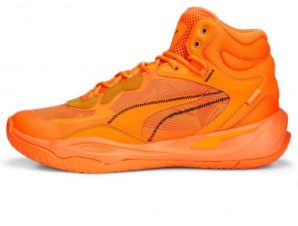 Puma Playmaker Pro 378327-01 Ψηλά Μπασκετικά Παπούτσια Πορτοκαλί